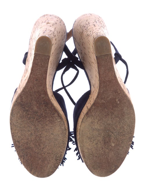 Aquazzura Suede Tassel Accents Espadrilles