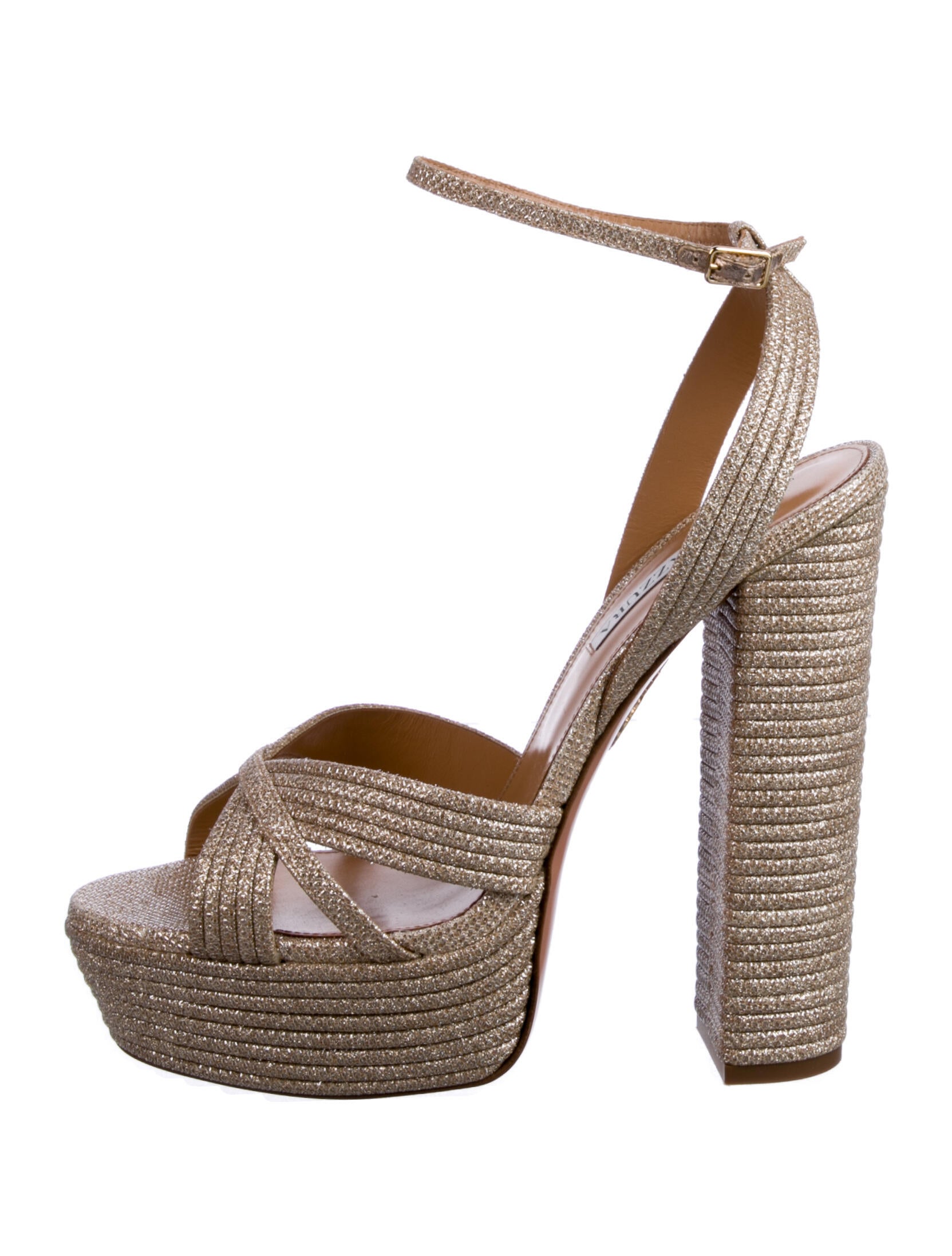Aquazzura Glitter Glitter Accents Sandals