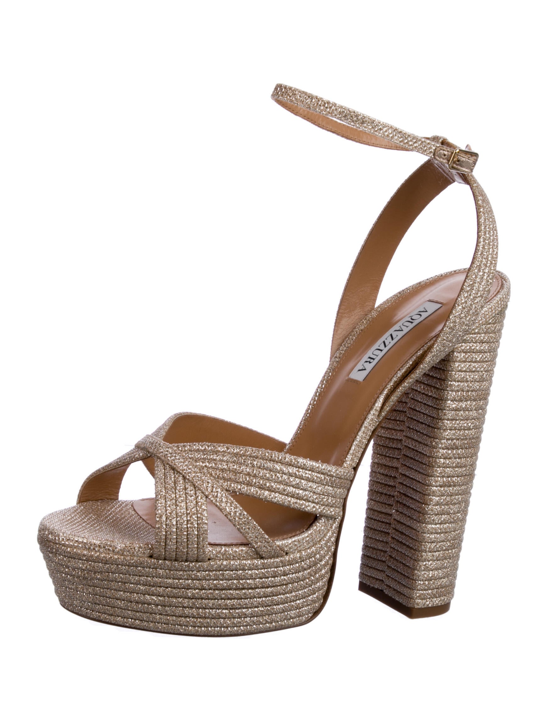 Aquazzura Glitter Glitter Accents Sandals