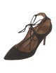 Aquazzura Suede T-Strap Pumps