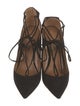Aquazzura Suede T-Strap Pumps