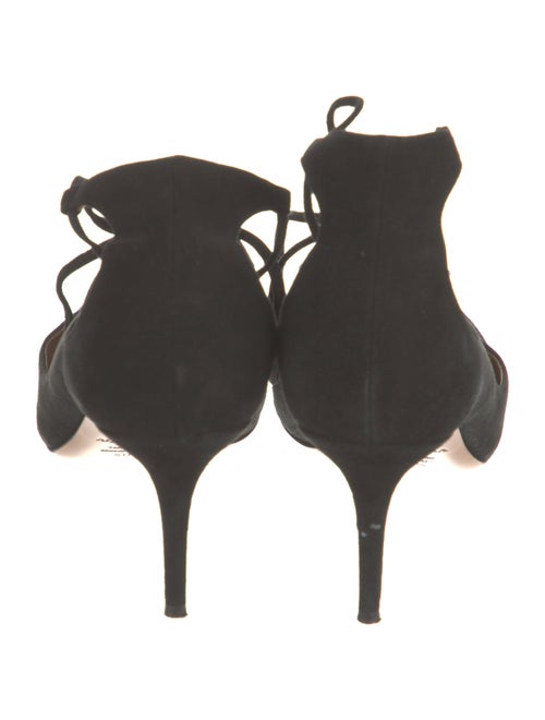 Aquazzura Suede T-Strap Pumps