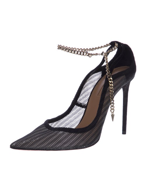 Aquazzura Mesh Chain-Link Accents Pumps