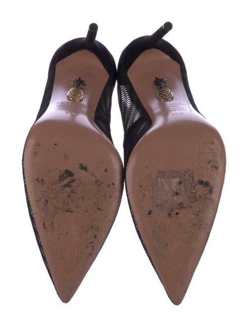 Aquazzura Mesh Chain-Link Accents Pumps