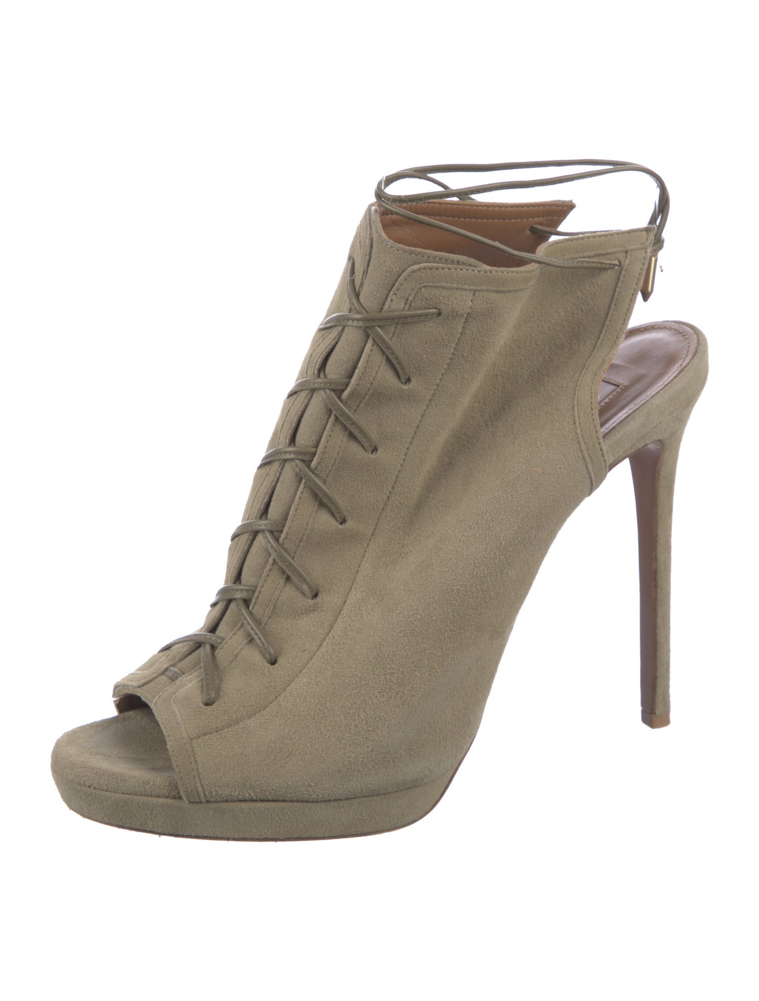 Aquazzura Suede Slingback Sandals