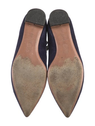 Aquazzura Suede Studded Accents Ballet Flats