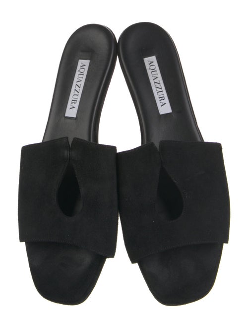 Aquazzura Suede Slides
