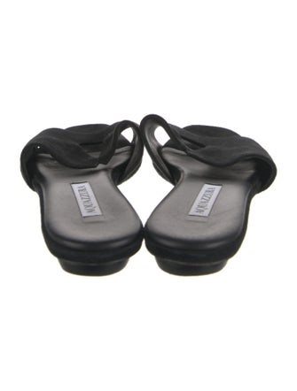 Aquazzura Suede Slides