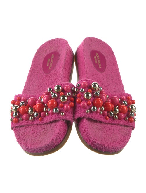 Aquazzura Beaded Accents Slides