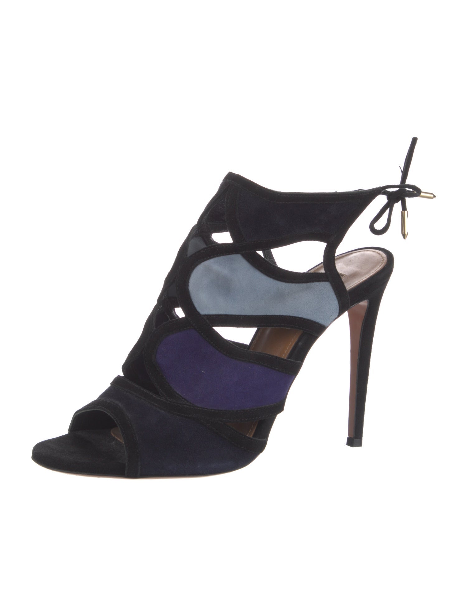 Aquazzura Suede Cutout Accent Sandals