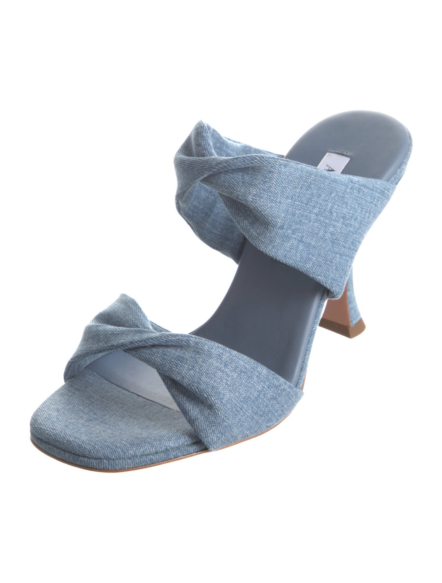 Aquazzura Denim Slides