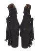 Aquazzura Suede Fringe Trim Accent Boots