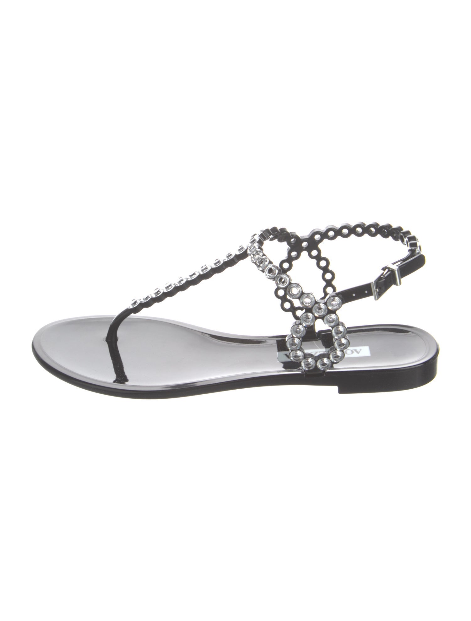 Aquazzura Rubber T-Strap Sandals