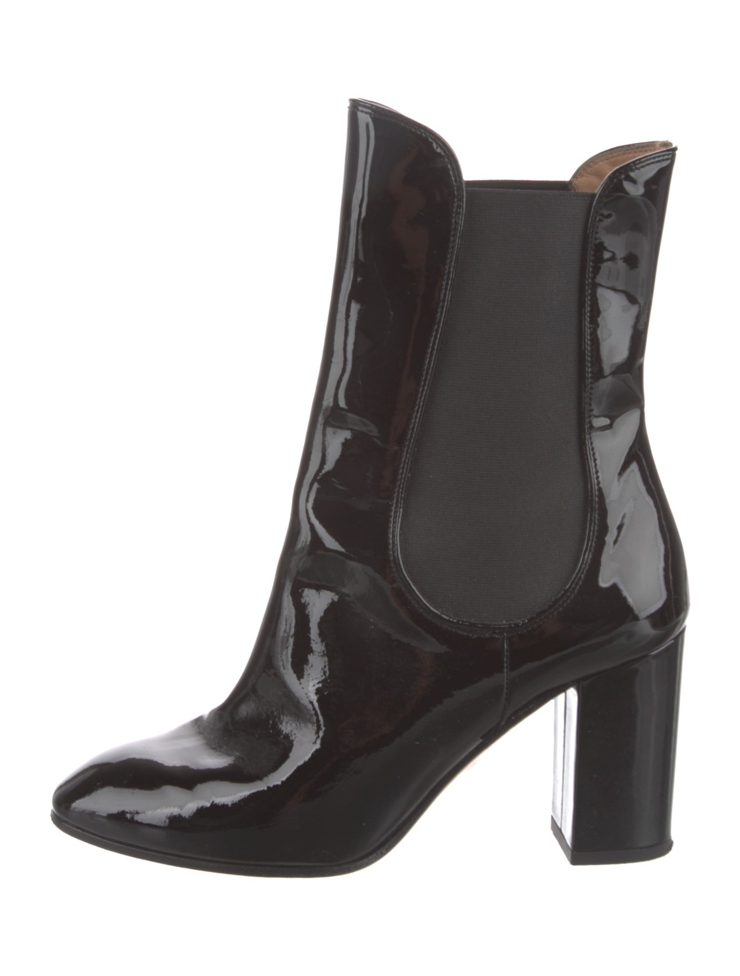 Aquazzura Patent Leather Chelsea Boots