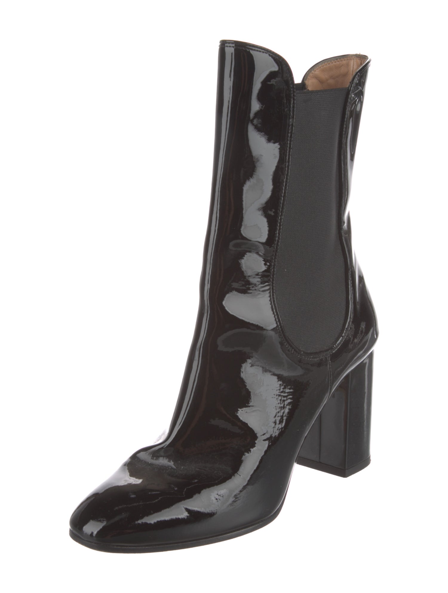 Aquazzura Patent Leather Chelsea Boots