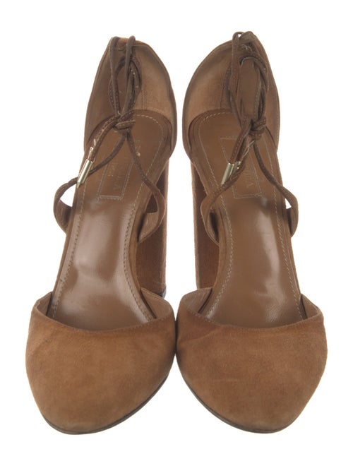 Aquazzura Suede D'Orsay Pumps