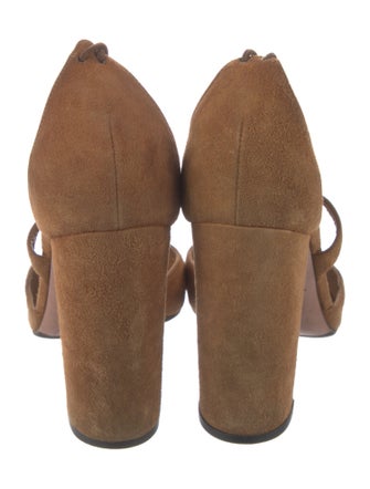 Aquazzura Suede D'Orsay Pumps