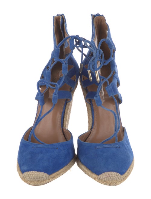Aquazzura Suede Cutout Accent Espadrilles