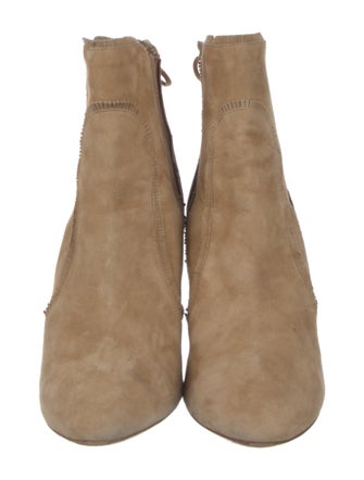 Aquazzura Suede Tassel Accents Chelsea Boots