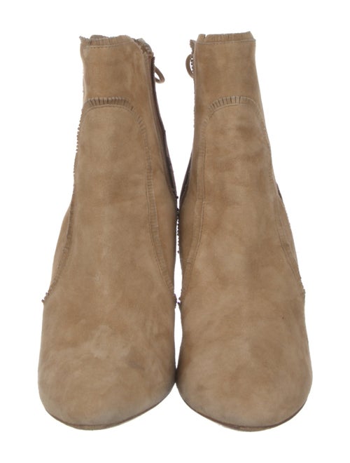 Aquazzura Suede Tassel Accents Chelsea Boots