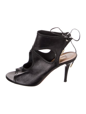 Aquazzura Leather T-Strap Pumps