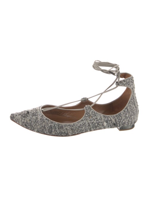 Aquazzura Tweed Tweed Pattern Ballet Flats