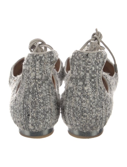 Aquazzura Tweed Tweed Pattern Ballet Flats
