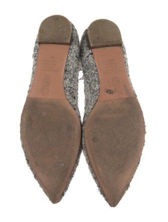 Aquazzura Tweed Tweed Pattern Ballet Flats