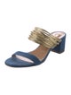 Aquazzura Denim Slides