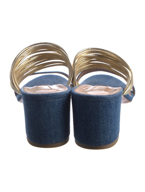 Aquazzura Denim Slides