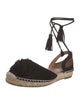 Aquazzura Suede Tassel Accents Espadrilles