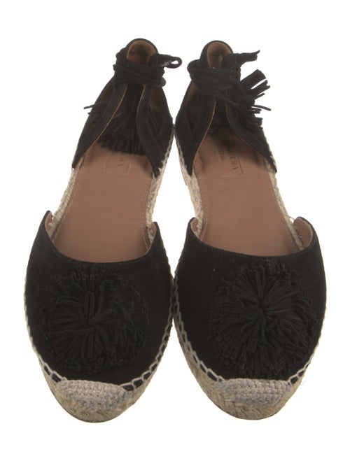 Aquazzura Suede Tassel Accents Espadrilles