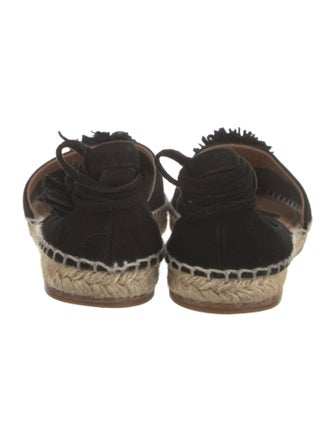 Aquazzura Suede Tassel Accents Espadrilles