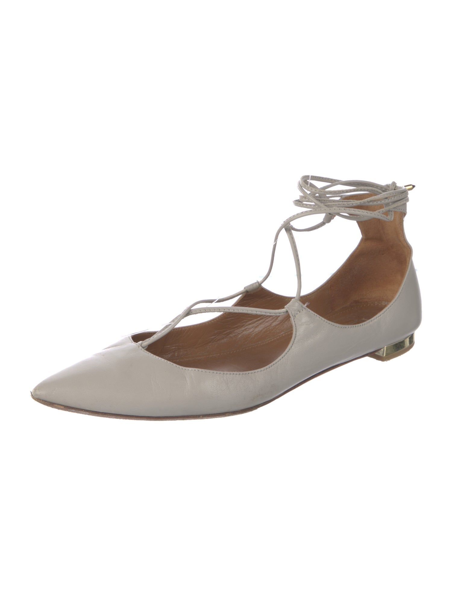 Aquazzura Leather Flats