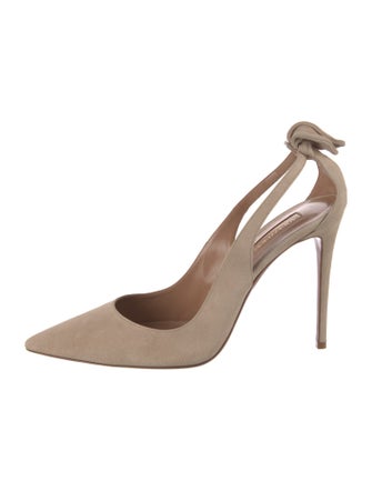 Aquazzura Suede Slingback Pumps