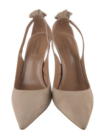 Aquazzura Suede Slingback Pumps