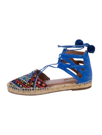 Aquazzura Suede Printed Espadrilles
