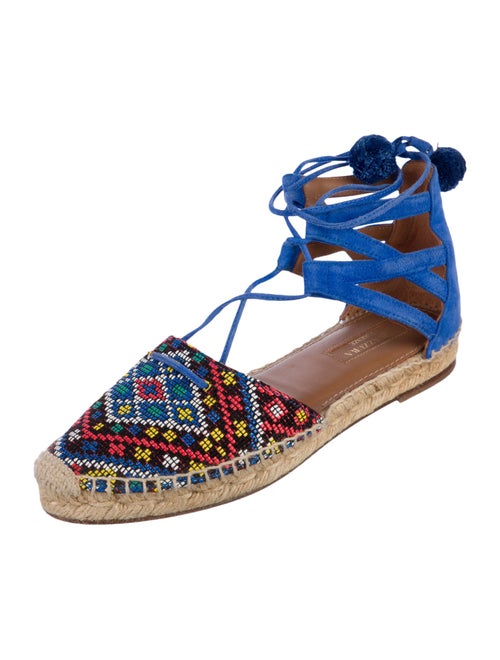Aquazzura Suede Printed Espadrilles