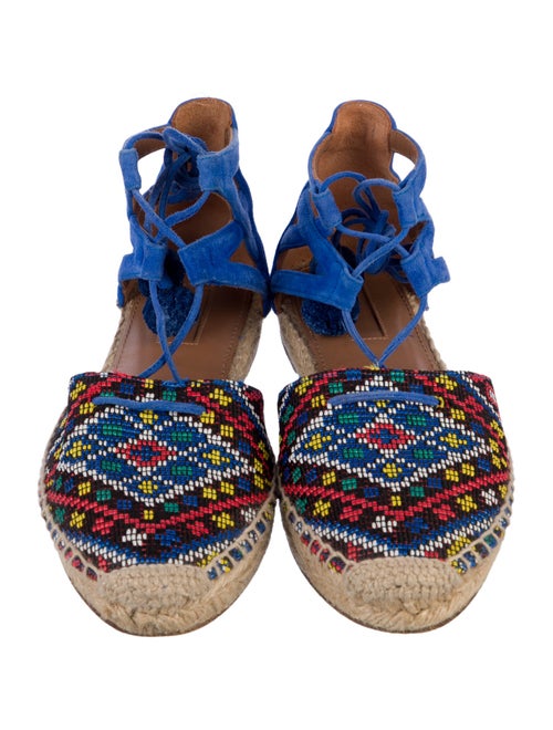 Aquazzura Suede Printed Espadrilles