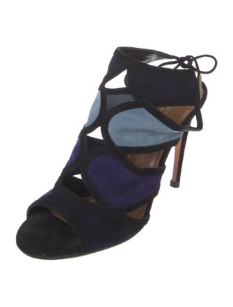 Aquazzura Suede Slingback Sandals