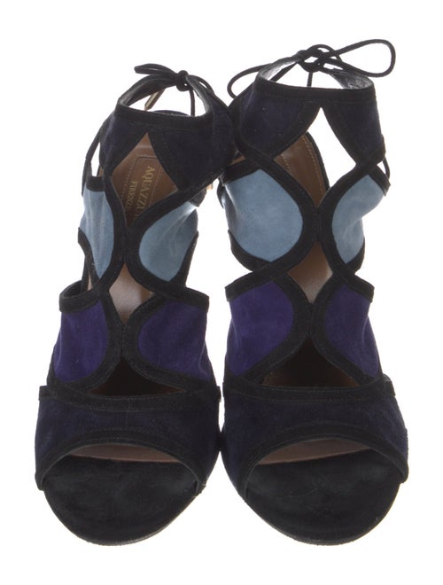 Aquazzura Suede Slingback Sandals