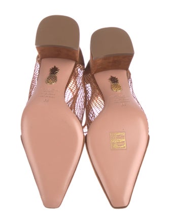 Aquazzura Suede Mesh Accents Sock Boots