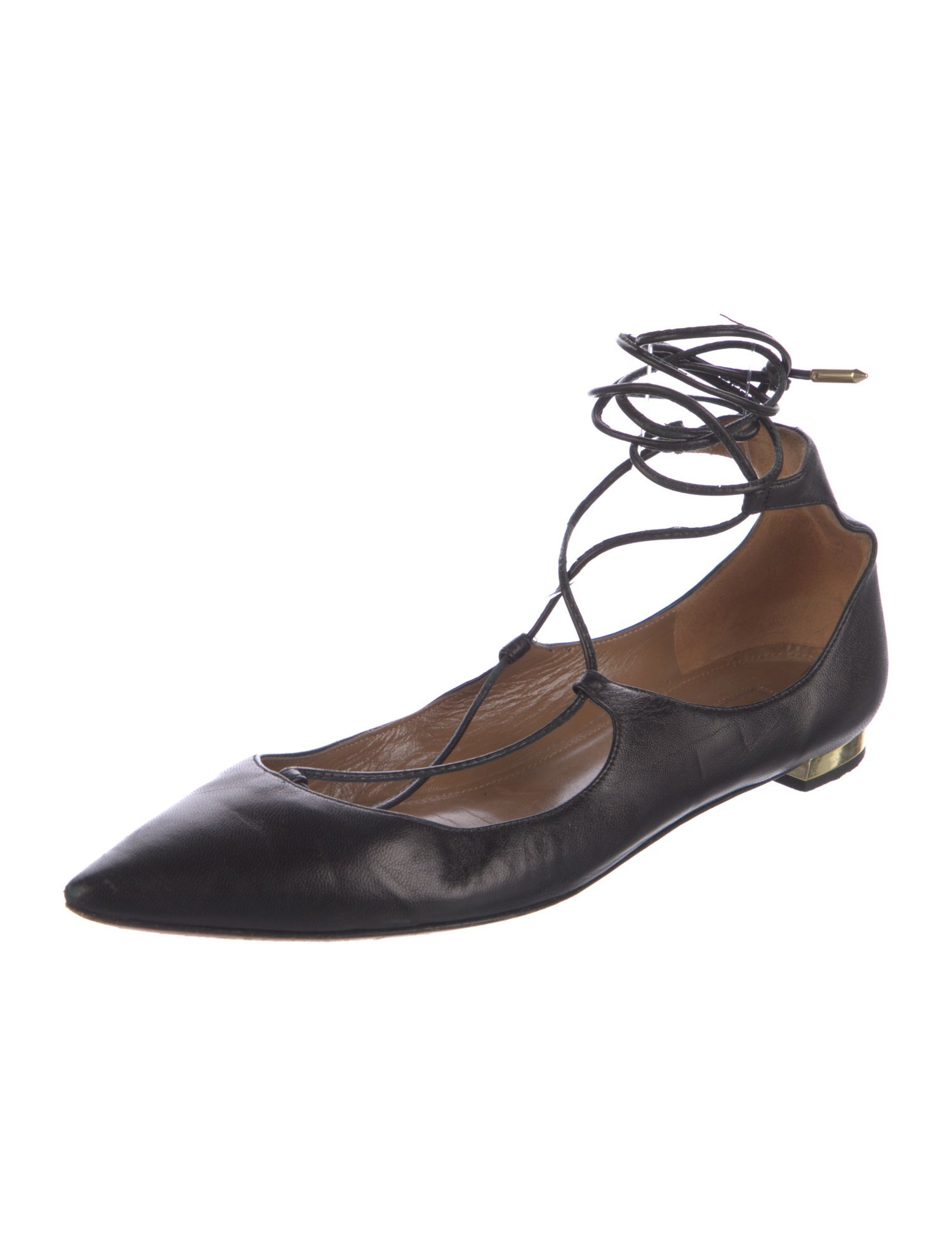 Aquazzura Leather Ballet Flats