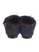 Aquazzura Suede Fringe Trim Accent Loafers