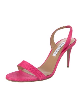 Aquazzura Raffia Slingback Sandals