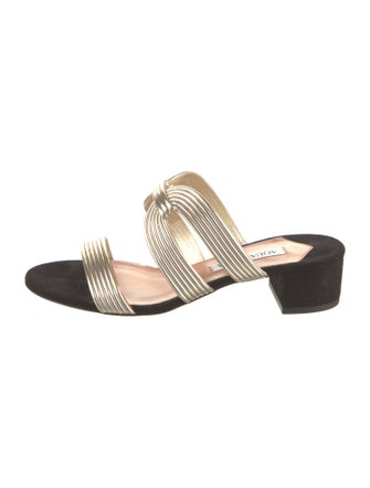 Aquazzura Leather Slides