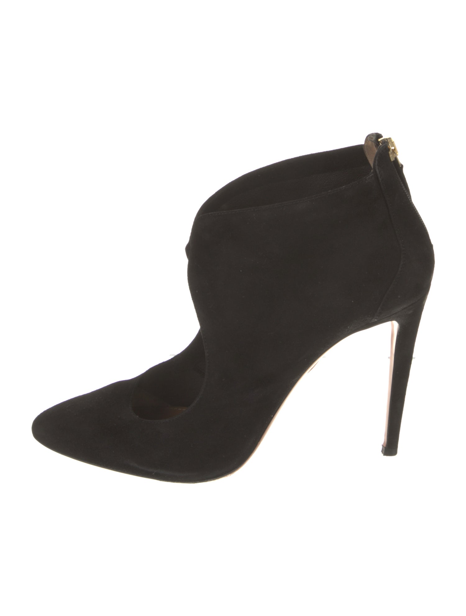 Aquazzura Suede Cutout Accent Pumps