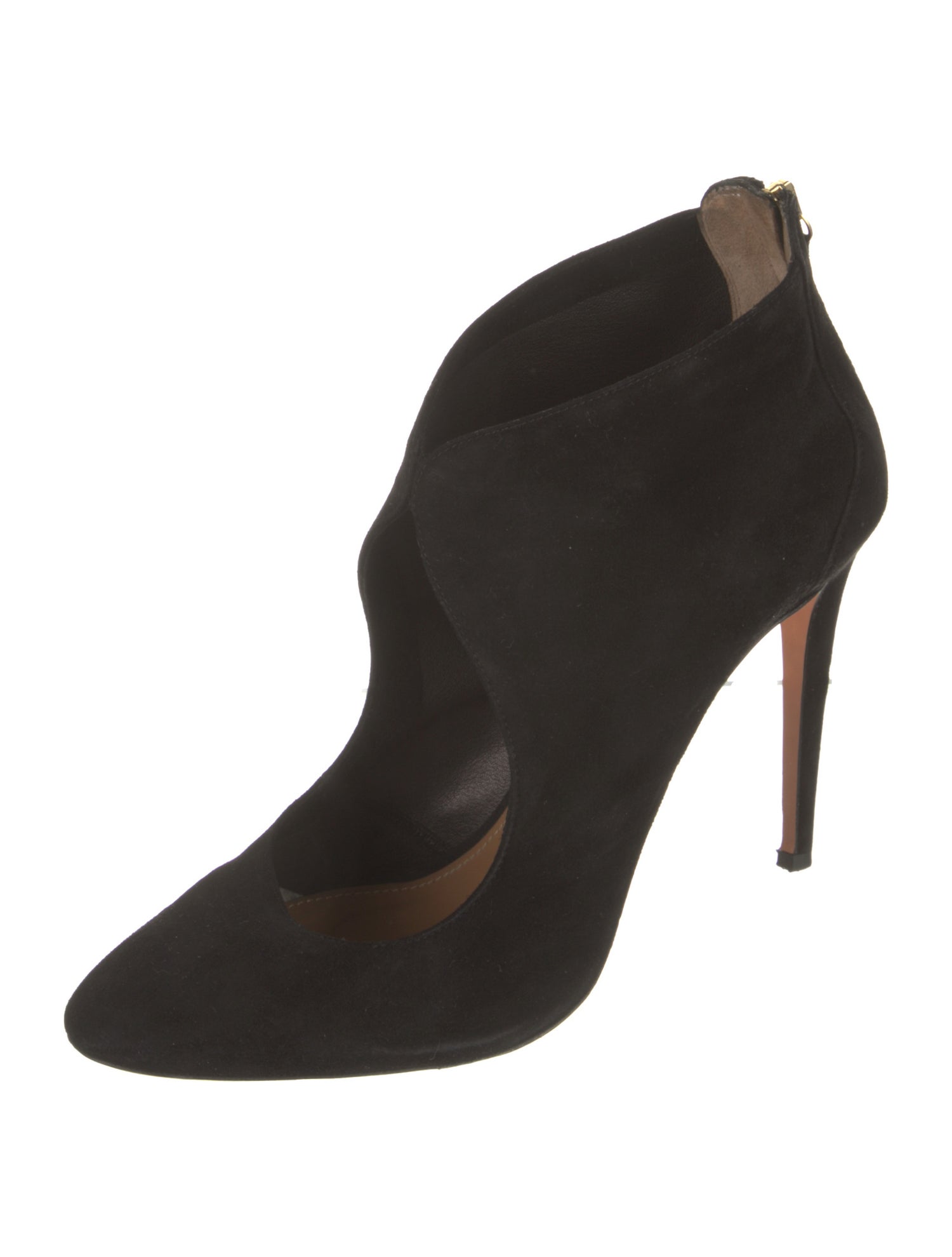 Aquazzura Suede Cutout Accent Pumps