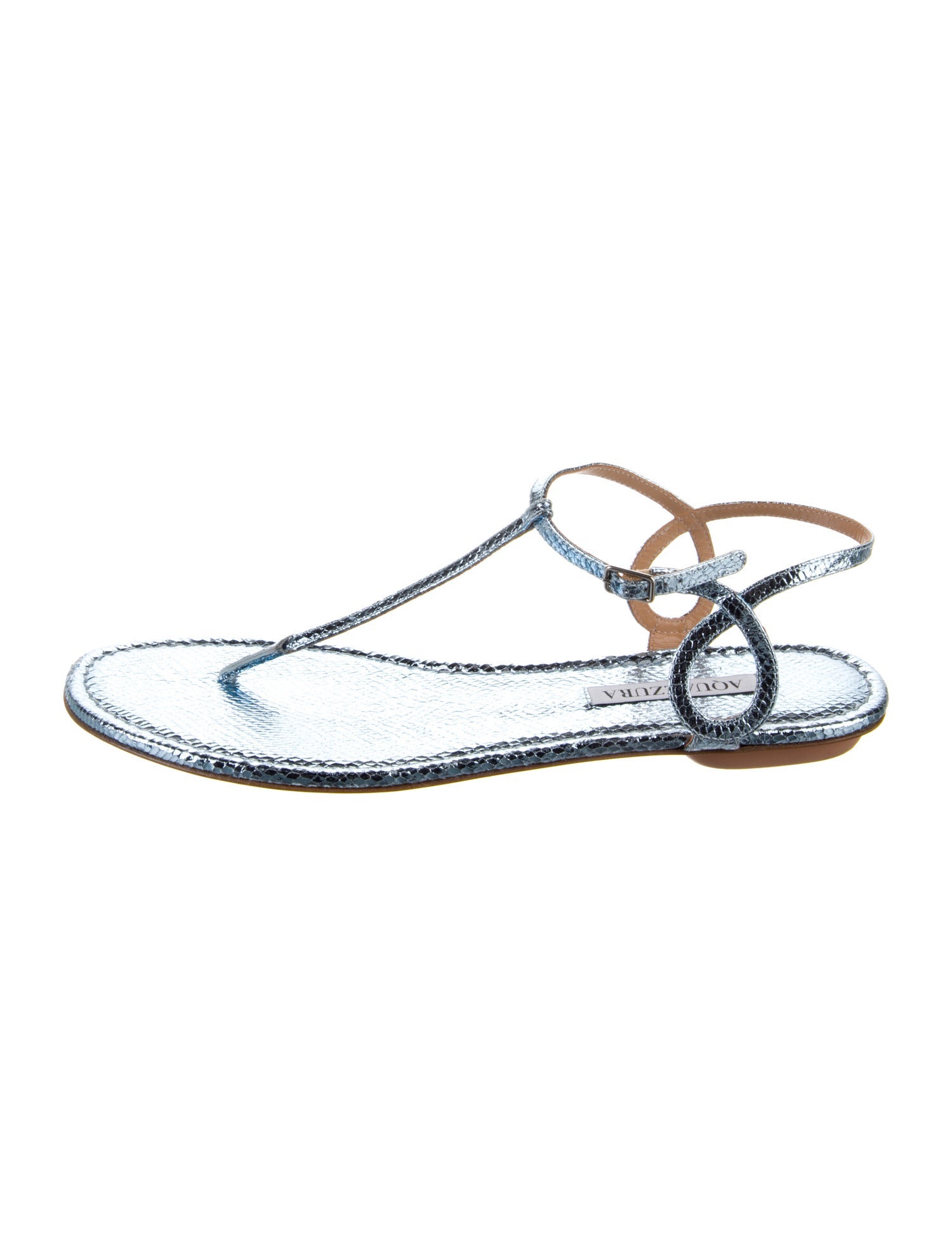 Aquazzura Leather T-Strap Sandals