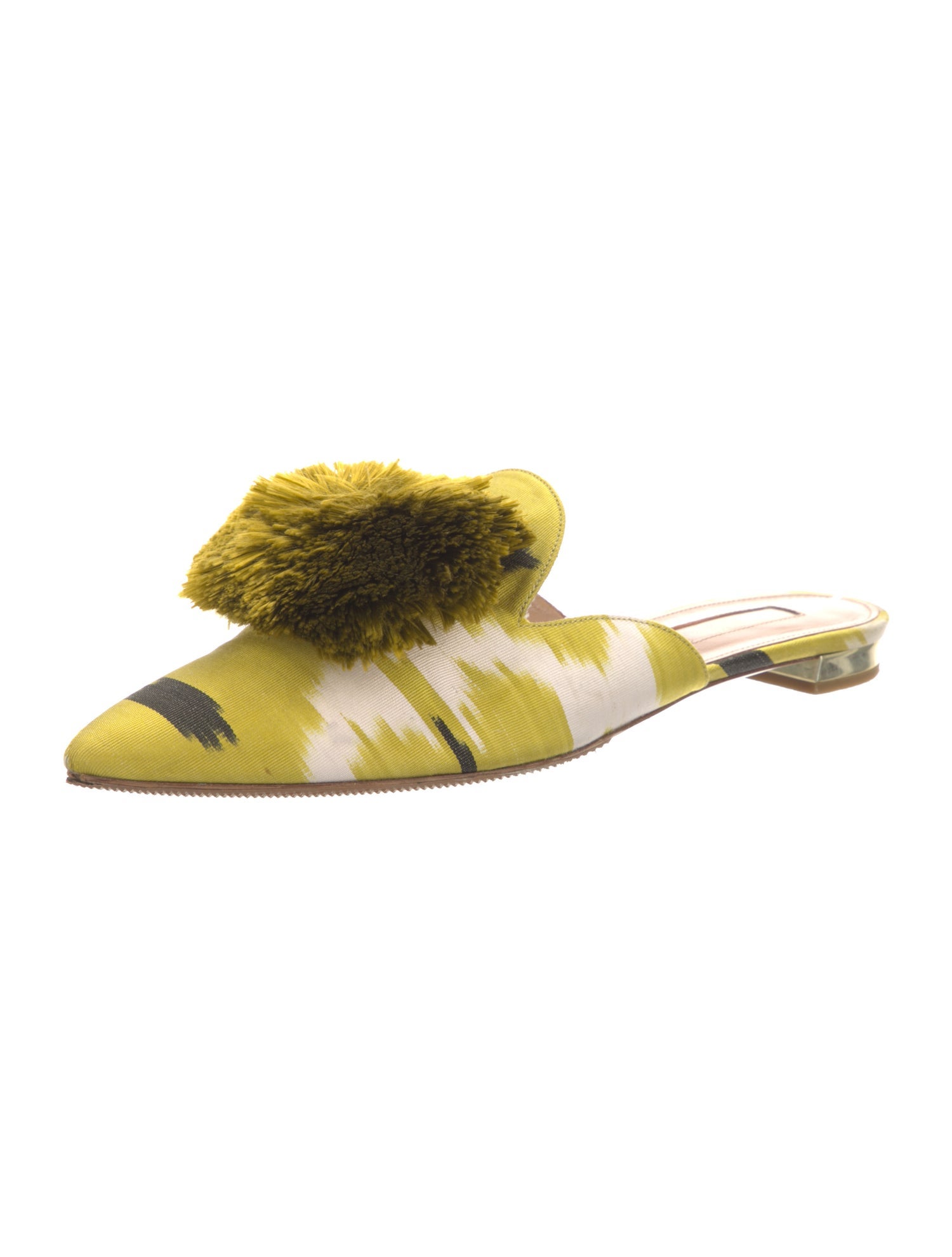 Aquazzura Canvas Printed Mules